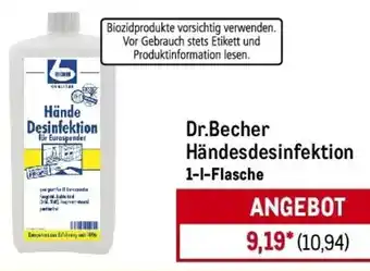 METRO Dr. Becher Händesdesinfektion Angebot