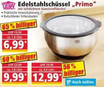 Norma GSW Edelstahlschüssel „Primo" Angebot