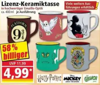 Norma Lizenz-Keramiktasse Angebot