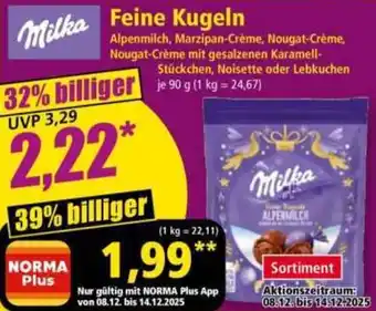 Norma Milka Feine Kugeln Angebot