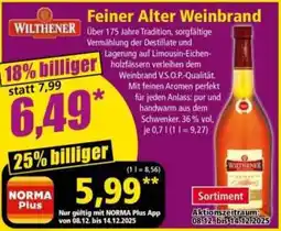 Norma Wilthener Feiner Alter Weinbrand Angebot