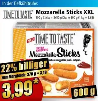 Norma TIME TO TASTE Mozzarella Sticks XXL Angebot