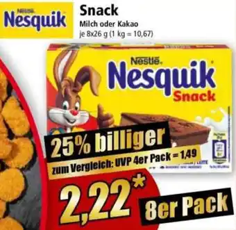 Norma Nestle Nesquik Snack Angebot