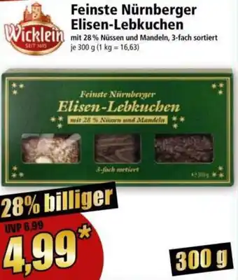 Norma Wicklein Feinste Nürnberger Elisen-Lebkuchen Angebot