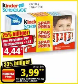 Norma Kinder Schokolade Angebot