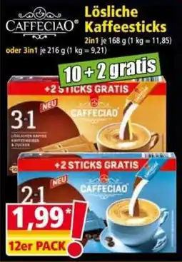 Norma CAFFECIAO Lösliche Kaffeesticks Angebot