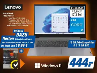 expert Techno Land Lenovo Notebook IdeaPad 3i Angebot