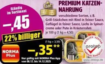 Norma Cat Premium Gourmet Premium katzennahrung Angebot