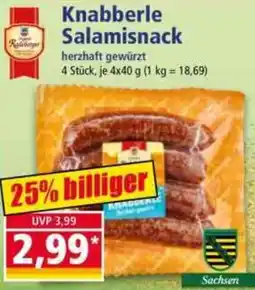 Norma Radeberger Knabberle Salamisnack Angebot