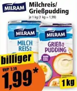Norma MILRAM Milchreis/ Grießpudding Angebot