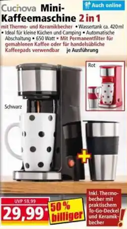 Norma Cucinova Mini Kaffeemaschine 2 in 1 Angebot