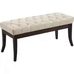 Netto Marken-Discount CLP Sitzbank Ramses Mit Polsterung Und Kunstlederbezug I Holzbank Mit 46 CM Sitzhöhe Angebot