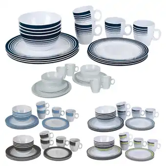 Netto Marken-Discount BO-CAMP Melamin Geschirr Set 16tlg - Camping Essgeschirr Reise Picknick Teller Variante: Grau Angebot