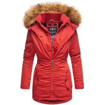 Netto Marken-Discount MARIKOO Damen Eleganter Wintermantel Kurzmantel mit Kunstfellkapuze Sanakoo Angebot