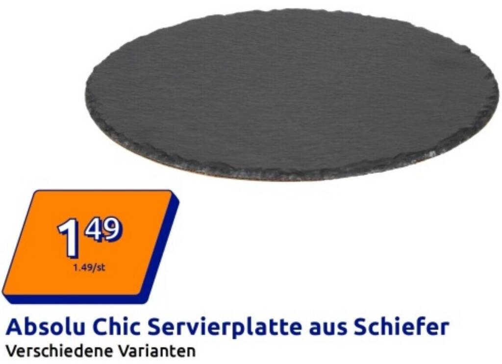 Absolu Chic Servierplatte aus Schiefer Angebot bei Action