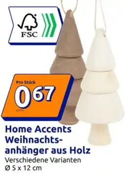 Action Home Accents Weihnachtsanhänger aus Holz Angebot