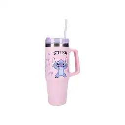 Netto Marken-Discount Lilo & Stitch Trinkflasche 900ml – Kinder Flasche mit Henkel, rosa Angebot