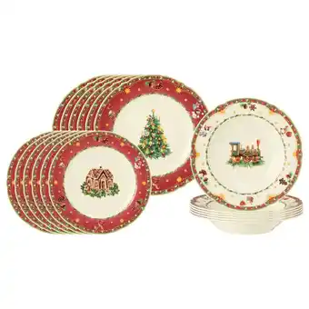 Netto Marken-Discount Seltmann Weiden Teller-Set Marieluise Weihnachtsnostalgie 18er Set Angebot