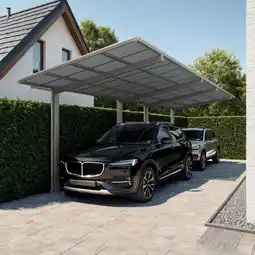 toom Baumarkt Ximax Doppelcarport 'Linea Typ 80 Tandem' Aluminium edelstahlfarben 273 x 983 x 294 cm Angebot