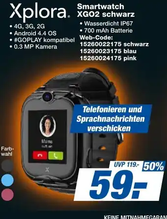 expert Techno Land Xplora Smartwatch XGO2 schwarz Angebot