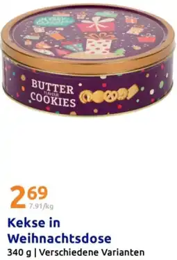 Action Kekse in Weihnachtsdose Angebot