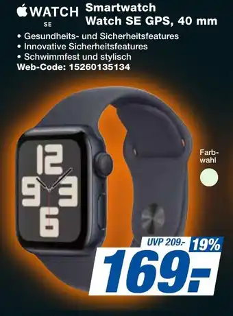expert Techno Land Apple WATCH Smartwatch Watch SE GPS, 40 mm Angebot