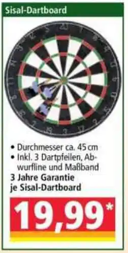Norma Sisal-Dartboard Angebot