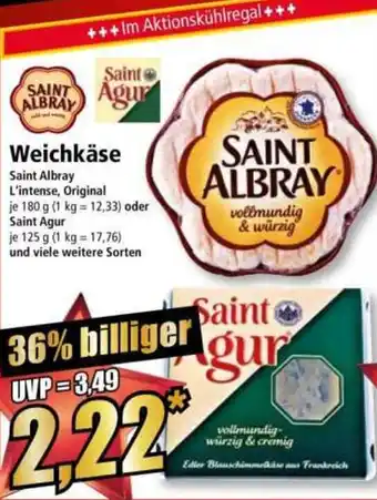 Norma Saint Albray/ Saint Agur Weichkäse Angebot