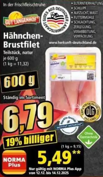 Norma GUT LANGENHOF Hähnchen Brustfilet Angebot