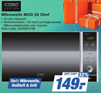 K+B Expert Caso Design Mikrowelle MCG 25 Chef Angebot