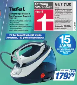 K+B Expert Tefal Dampfbügelstation Pro Express Protect GV9221 Angebot