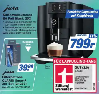 K+B Expert jura Kaffeevollautomat E6 Full Black (EC) Angebot