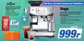 K+B Expert Sage Siebträger-Espressomaschine the Barista Touch Impress SES882BSS Angebot