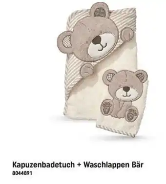 Smyths Toys Kapuzenbadetuch + Waschlappen Bär Angebot