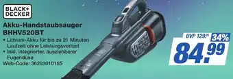 K+B Expert BLACK+ DECKER Akku-Handstaubsauger BHHV520BT Angebot