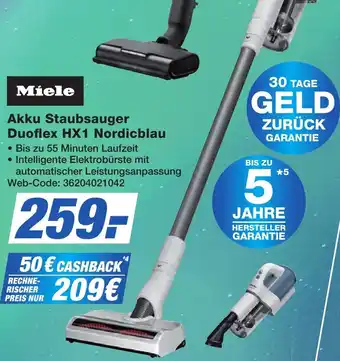 K+B Expert Miele Akku Staubsauger Duoflex HX1 Nordicblau Angebot