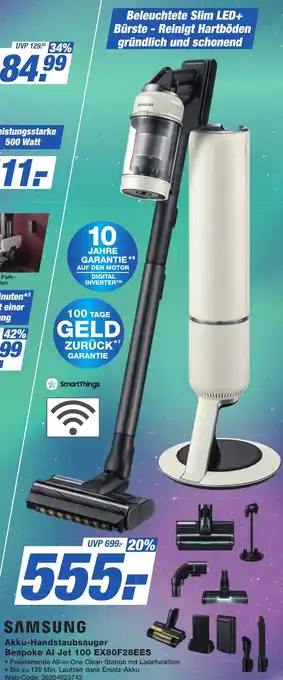 K+B Expert SAMSUNG Akku-Handstaubsauger Bespoke Al Jet 100 EX80F28EES Angebot