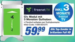 K+B Expert freenet TV CI+ Modul mit 3 Monaten Guthaben Angebot