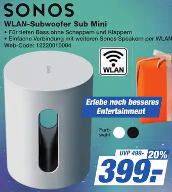 K+B Expert SONOS WLAN-Subwoofer Sub Mini Angebot