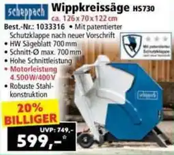 Norma Scheppach Wippkreissäge HS730 Angebot