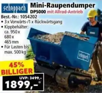 Norma Scheppach Mini-Raupendumper DP5000 Angebot