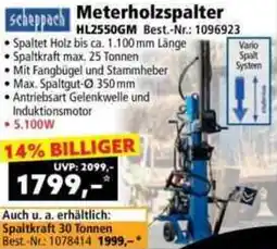 Norma Scheppach Meterholzspalter HL2550GM Angebot