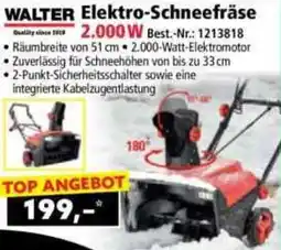 Norma WALTER Elektro-Schneefräse 2.000W Angebot
