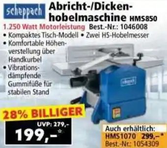 Norma Scheppach Abricht-/Dickenhobelmaschine HMS850 Angebot