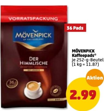 PENNY Mövenpick Kaffeepads Angebot