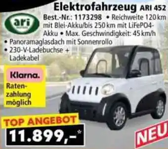 Norma Elektrofahrzeug ARI 452 Angebot