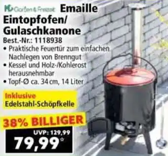 Norma Garden & Freizeit Emaille Eintopfofen/ Gulaschkanone Angebot