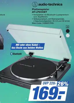 K+B Expert audio-technica Plattenspieler AT-LP60XBT Angebot