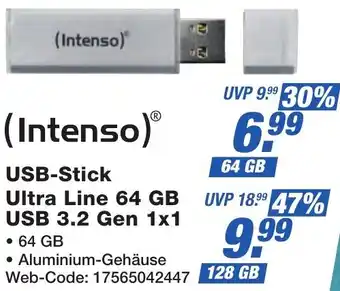 K+B Expert (Intenso) USB-Stick Ultra Line 64 GB USB 3.2 Gen 1x1 Angebot