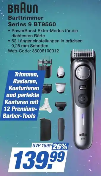 K+B Expert BRAUN Barttrimmer Series 9 BT9560 Angebot
